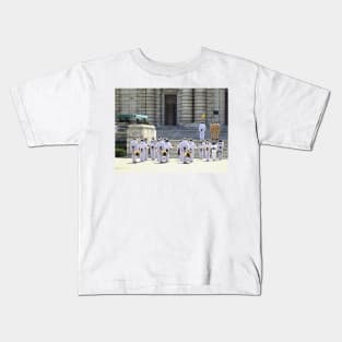 Annapolis Naval Academy - Band Leaving Noon Meal Formation Kids T-Shirt